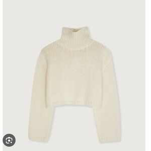 OAK + FORT Cream Cowl Neck Sweater